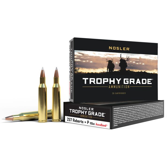 Nosler 60010 Trophy Grade257Roberts 110gr Nosler AccuBond 20 Per Box/10 Case
