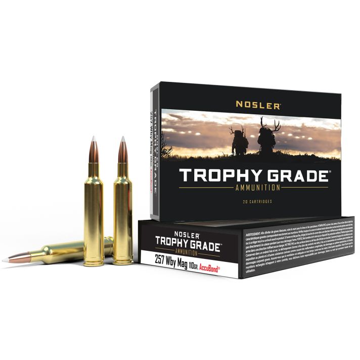 Nosler 60012 Trophy Grade257WthbyMag 110gr Nosler AccuBond 20 Per Box/10 Case