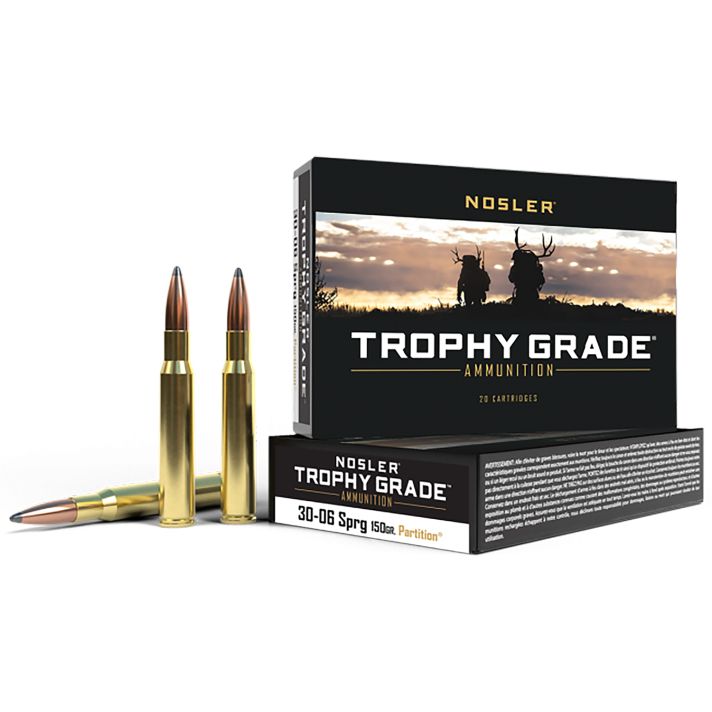 Nosler 60055 Trophy Grade30-06Springfield 150gr Nosler Spitzer Partition 20 Per Box/10 Case