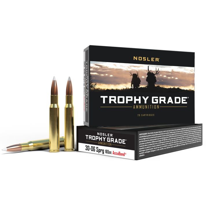 Nosler 60057 Trophy Grade30-06Springfield 165gr Nosler AccuBond 20 Per Box/10 Case