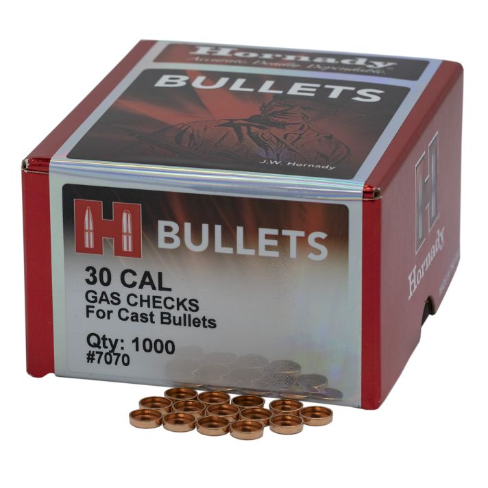 Hornady 7070 Crimp-On Gas Checks 30 Cal Cast Bullets/ 1000 Per Box