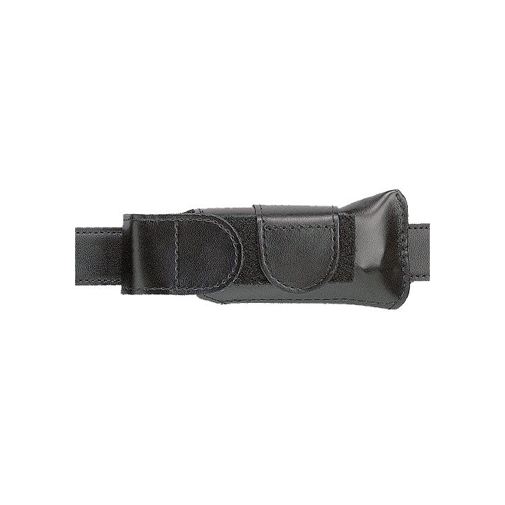 Safariland 1233832 Horizontal Mag PouchSingle Black Leather Hook & Loop Compatible With Glock 20/21