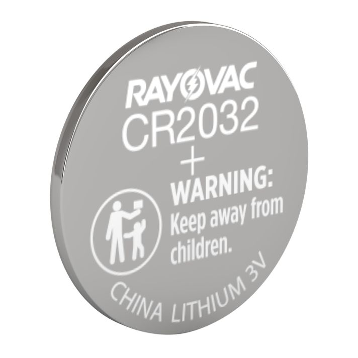 Rayovac KECR20321 CR2032 Lithium Coin CellSilver 3.0 Volts 225 mAh