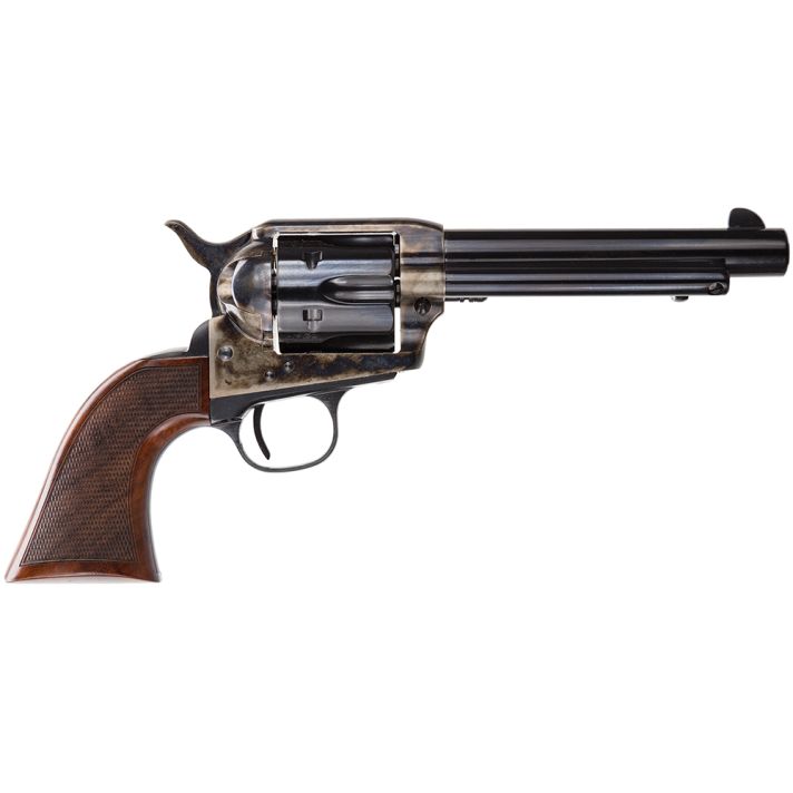 Taylors & Company 4108DE Smoke Wagon Deluxe 357 Mag 6rd 5.50" Blued Cylinder & Barrel Color Case Hardened Steel Frame Checkered Walnut Grip (Taylor Tuned)