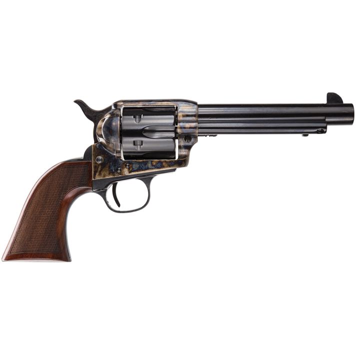Taylors & Company 4110DE Smoke Wagon Deluxe 45 Colt (LC) 6rd 5.50" Blued Cylinder & Barrel Color Case Hardened Steel Frame Checkered Walnut Grip (Taylor Tuned)