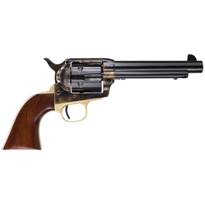 Taylors & Company 550847 Ranch Hand45 Colt (LC) Caliber with 5.50" Blued Finish Barrel, 6rd Capacity Blued Finish Cylinder, Color Case Hardened Finish Steel Frame & Walnut Grip