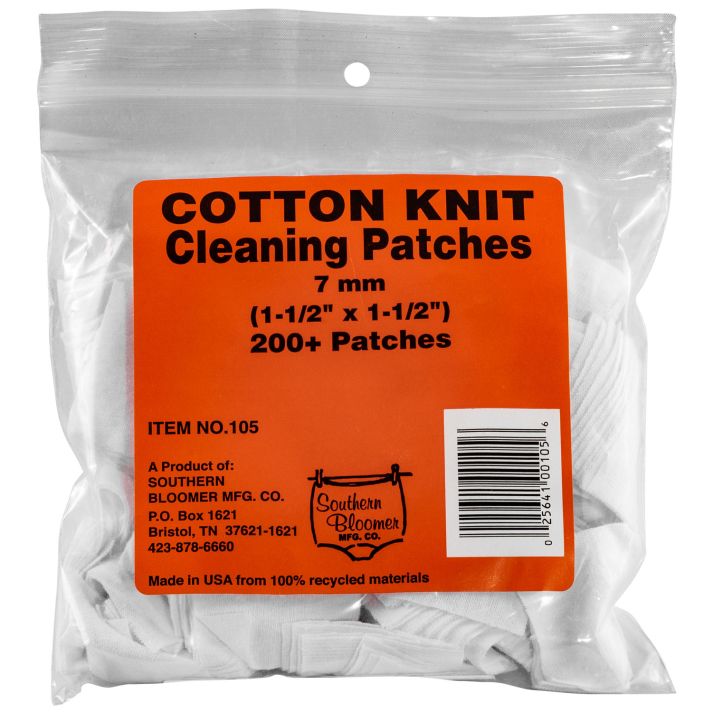 Southern Bloomer 105 Cleaning Patches7mm Cotton 200 Per Pack