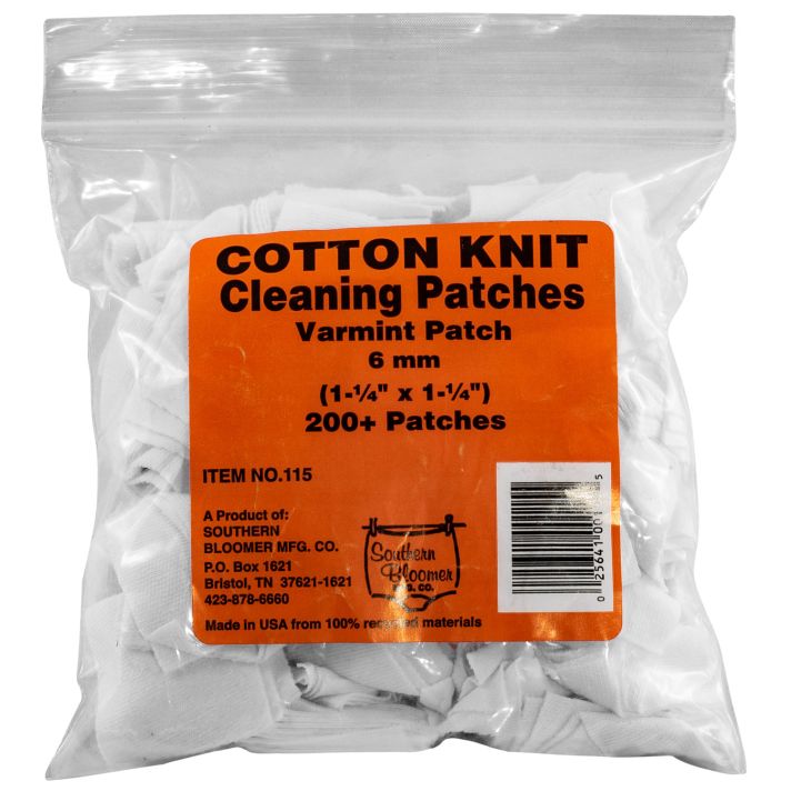 Southern Bloomer 115 Cleaning Patches6mm Cotton 200 Per Pack