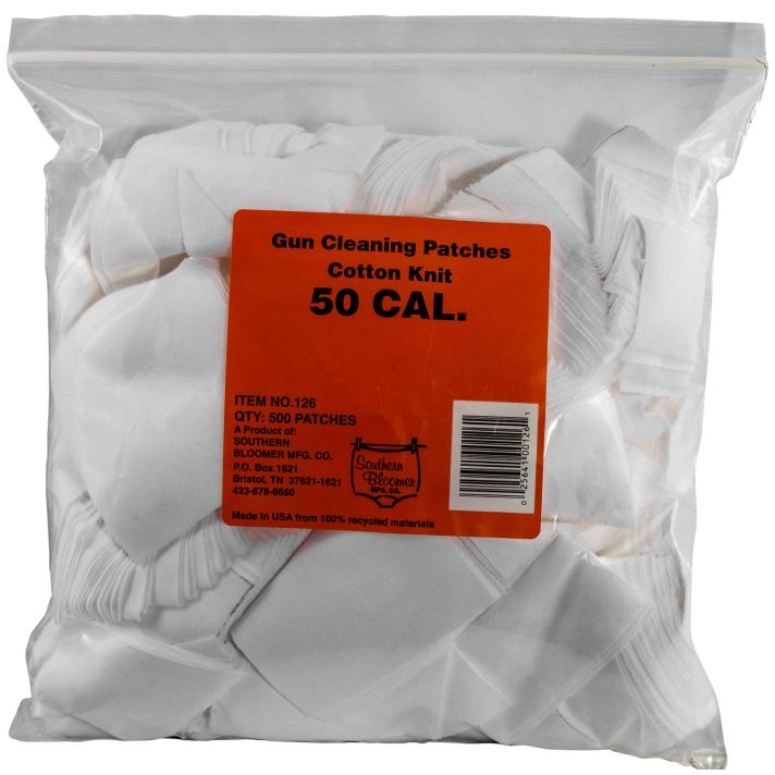 Southern Bloomer 126 Cleaning Patches50 Cal Cotton 500 Per Pkg