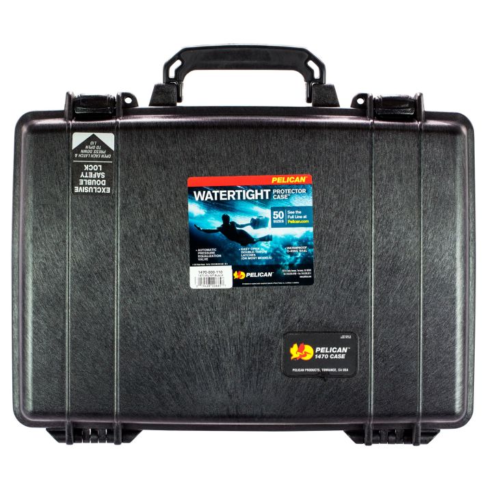Pelican 1470000110 Protector Laptop Case Black 16" Interior Polymer