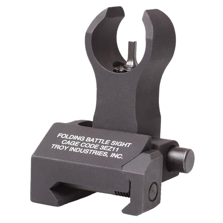 Troy Ind SSIGFBSFHBT00 Front Folding BattleSight HKBlack Hardcoat Anodized