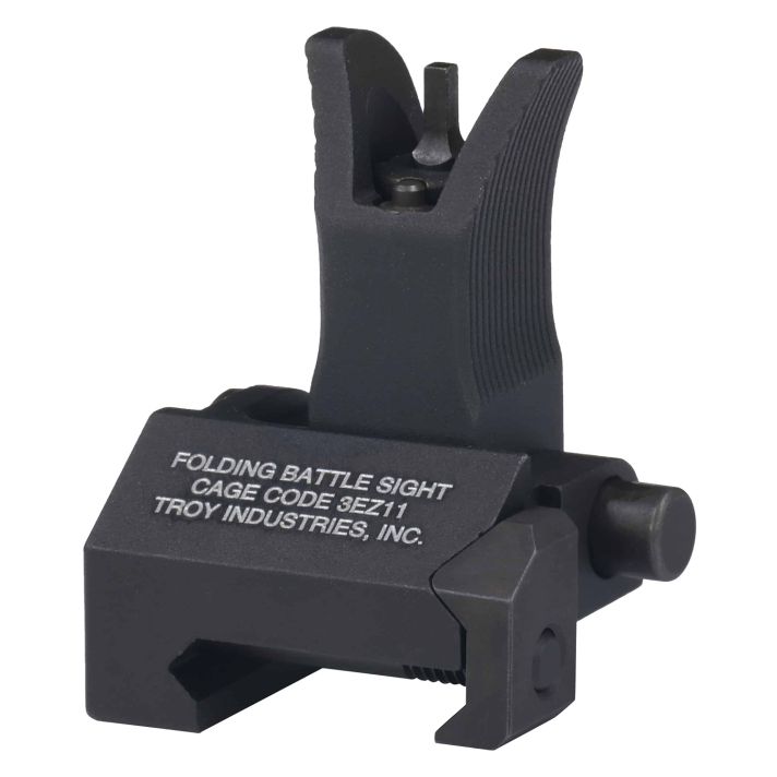 Troy Ind SSIGFBSFMBT00 Front Folding BattleSight M4Black Hardcoat Anodized