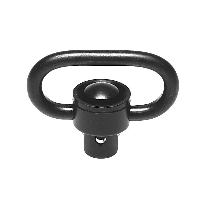 Troy Ind SMOUSSQ00BT00 SSQD Swivel 1" Push Button Black Stainless Steel