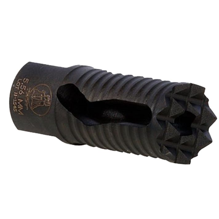 Troy Ind SBRAMED05BT00 Medieval Muzzle Brake Black Steel with 1/2"-28 tpi Threads & 2.25" OAL for 5.56x45mm NATO AR-Platform