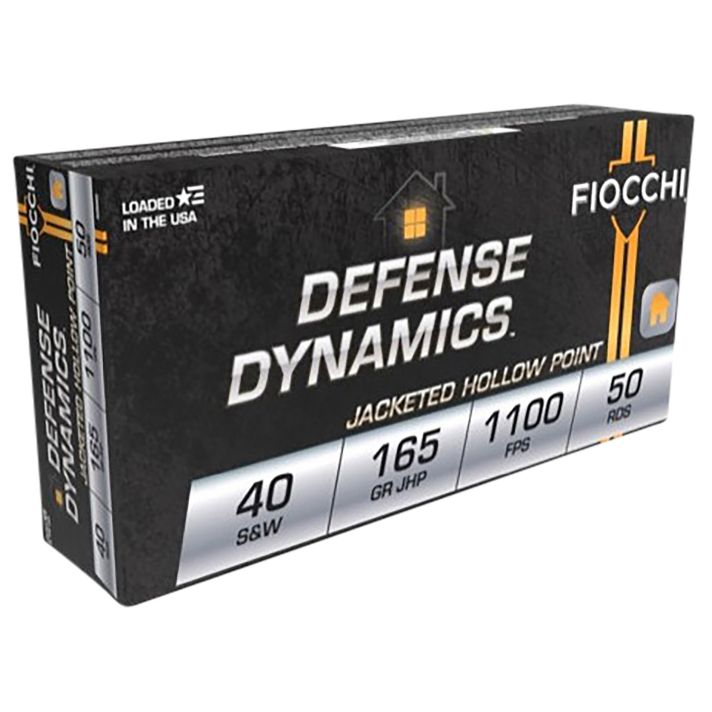 Fiocchi 40SWC Defense Dynamics40S&W 165gr Jacketed Hollow Point 50 Per Box/20 Case
