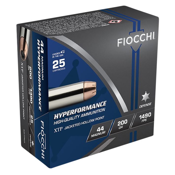 Fiocchi 44XTPB25 Hyperformance44RemMag 200gr Hornady XTP Hollow Point 25 Per Box/20 Case