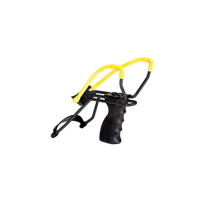 Daisy P51 P51 Slingshot w/ Pistol Grip Yellow Steel Frame Black Molded Sure-Grip w/Wrist Support Handle