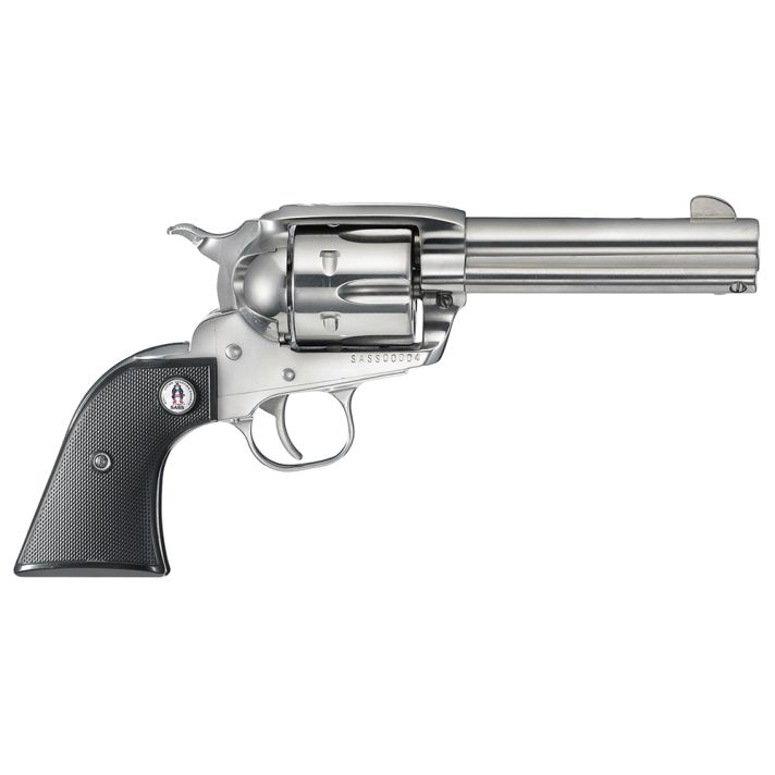Ruger 5133 Vaquero SASS 357 Mag 6rd 4.62" High Gloss Steel Barrel, Cylinder & Frame, Black Checkered Polymer Grip, Transfer Bar Safety, Montado Hammer (2 of2)
