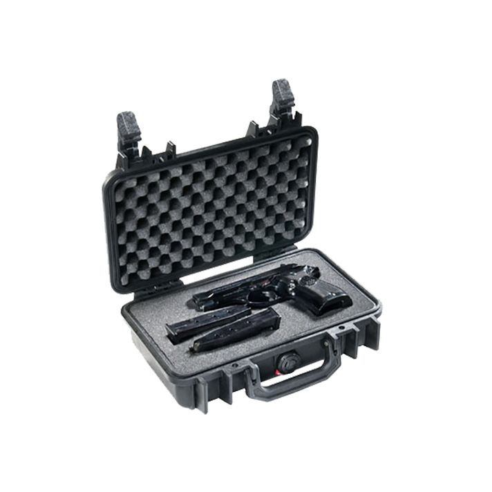 Pelican 1170000110 Protector Case Black Polypropylene Holds Handgun