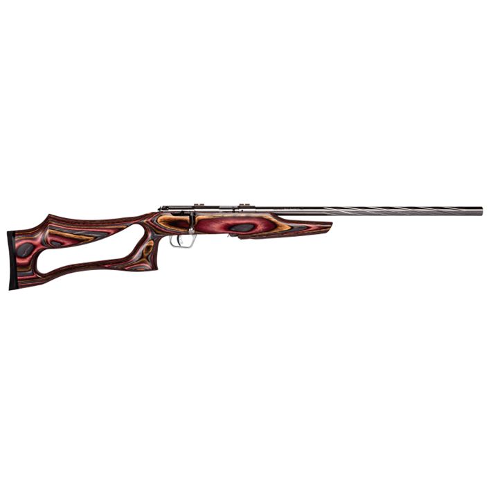 Savage Arms 25740 Mark II BSEV Full Size 22 LR 5+1 21" Satin Spiral Fluted Barrel, Satin Drilled & Tapped Stainless Steel Receiver, Royal Jacaranda Thumbhole Laminate Stock, Right Hand