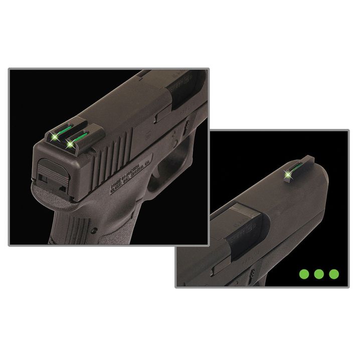 TruGlo TG131MPT TFOGreen/Tritium/Fiber Optic Front Sight-Yellow/Tritium/Fiber Optic Rear Sight Smith & Wesson M&P