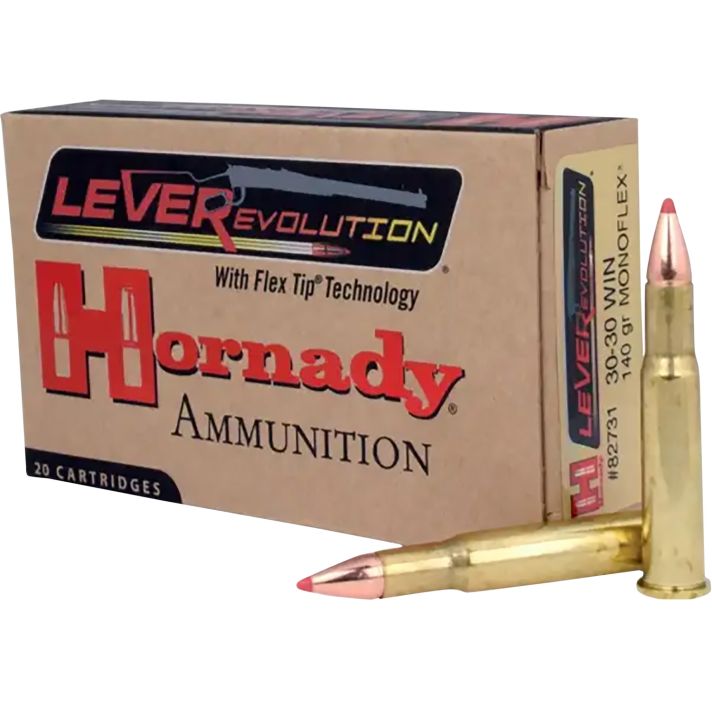 Hornady 82731 LEVERevolution30-30Win 140gr MonoFlex 20 Per Box/10 Case
