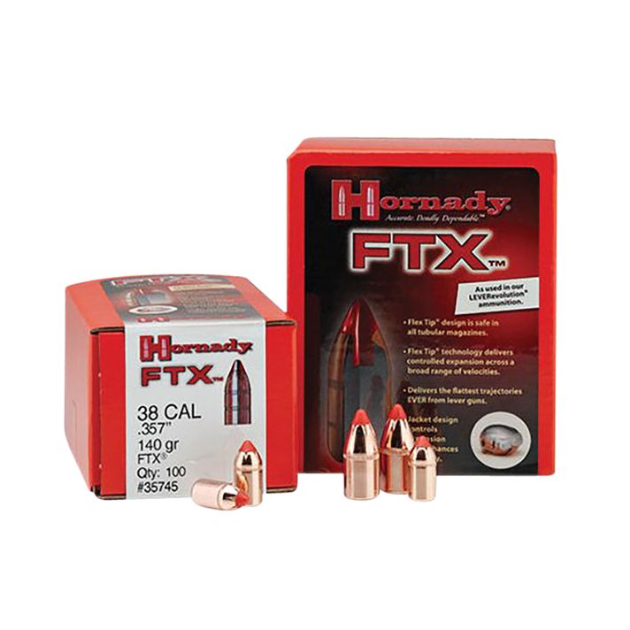 Hornady 35745 FTX38 Cal .357 140 gr Flex Tip eXpanding 100 Per Box/ 15 Case
