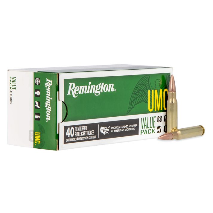 Remington Ammunition 23971 UMC Value Pack 308Win 150gr Full Metal Jacket 40 Per Box/10 Case