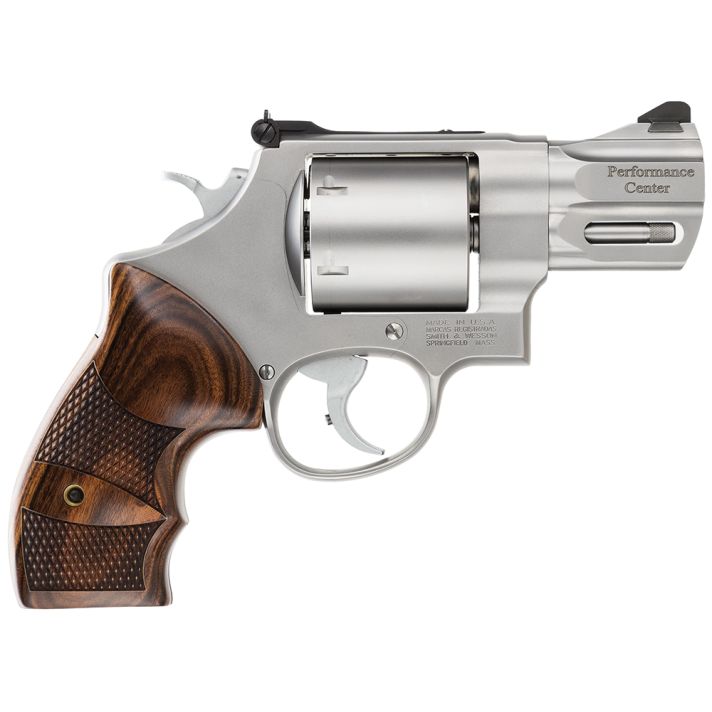 Smith & Wesson 170135 Performance Center Model 629 44 Rem Mag, 44 S&W Spl 6rd 2.63" Stainless Steel Barrel & Cylinder Matte Silver Stainless Steel Frame with Wood Grip