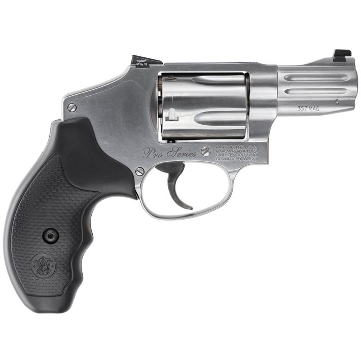 Smith & Wesson 178044 M&P Performance Center 640 J-Frame Frame 357 Mag/38 S&W Spl +P 5rd 2.13" Satin Stainless Steel Barrel, Cylinder & Frame, Black Finger Groove Grip, Concealed Hammer