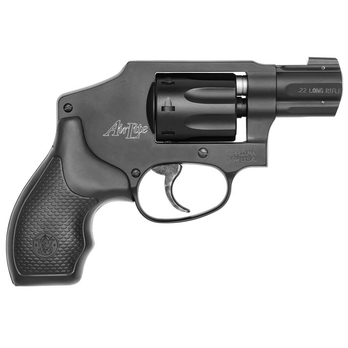 Smith & Wesson 103043 Model 43 Classic 22 LR 8 Shot 1.88" Black Stainless Steel Barrel, Black AluminumCylinder & J-Frame, Snag-free Internal Hammer, No Lock