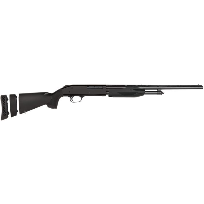 Mossberg 50358 510 Super Bantam Youth 410 Gauge Pump 3" 2+1 18.50" Blued Vent Rib Steel Barrel, Blued Steel Receiver, Black Synthetic Stock w/Adjustable LOP Spacer