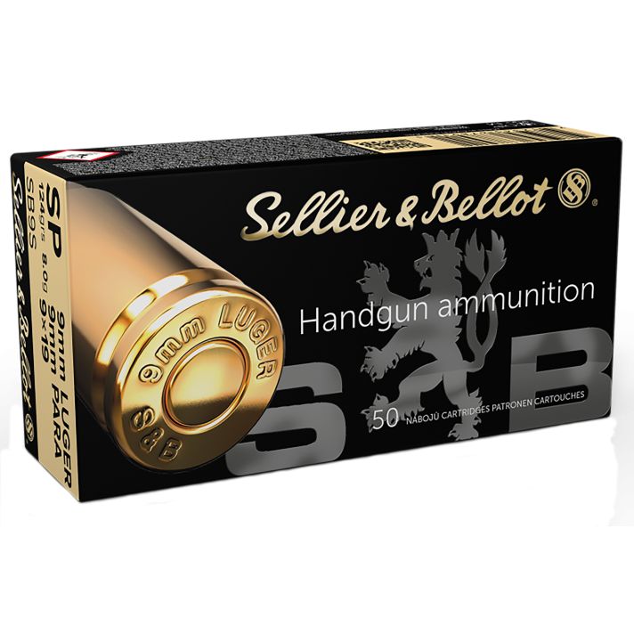 Sellier & Bellot SB9S Handgun9mmLuger 124gr Soft Point 50 Per Box/20 Case