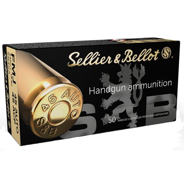 Sellier & Bellot SB45A Handgun45ACP 230gr Full Metal Jacket 50 Per Box/20 Case
