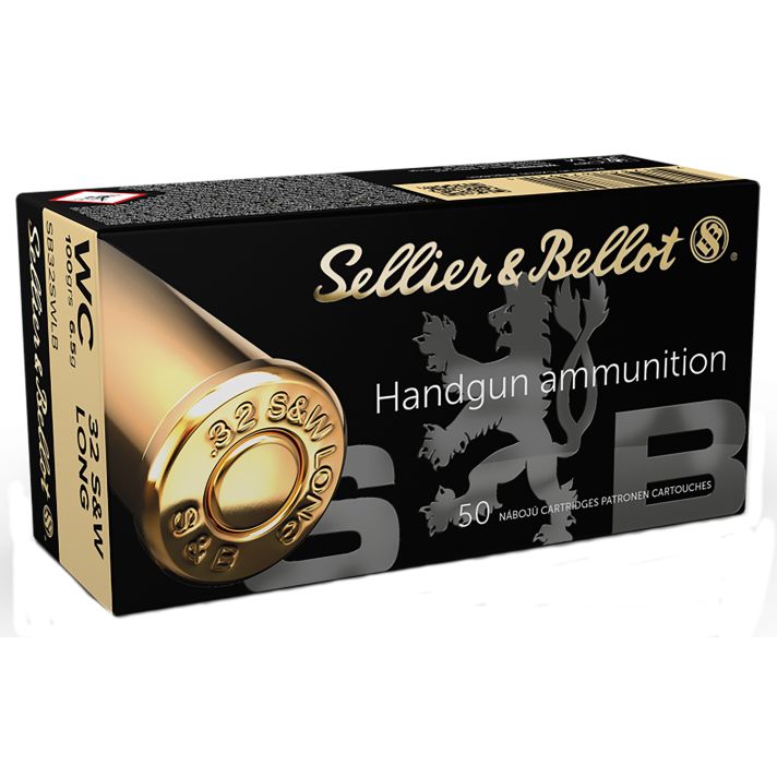 Sellier & Bellot SB32SWLB Handgun32S&WLong 100gr Wadcutter 50 Per Box/20 Case