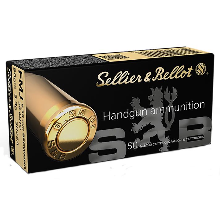 Sellier & Bellot SB25A Handgun25ACP 50gr Full Metal Jacket 50 Per Box/40 Case