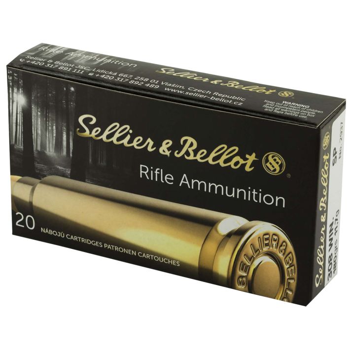 Sellier & Bellot SB308C Rifle308Win 180gr Soft Point 20 Per Box/25 Case
