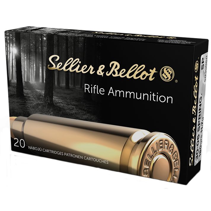 Sellier & Bellot SB3006B Rifle30-06Springfield 180gr Soft Point 20 Per Box/20 Case