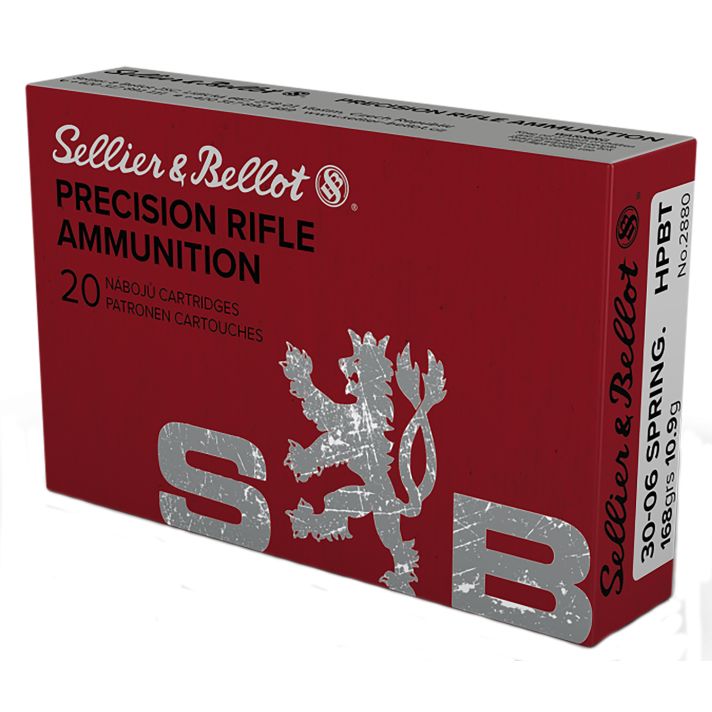 Sellier & Bellot SB3006D Rifle30-06Springfield 168gr Hollow Point Boat Tail 20 Per Box/20 Case