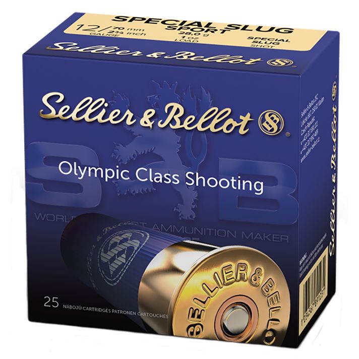 Sellier & Bellot SB12SLUG Shotgun12Gauge 2.75" 1oz Rifled Slug Shot 25 Per Box/10 Case