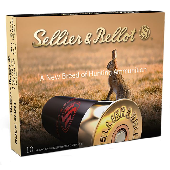 Sellier & Bellot SB12BSE Hunting12Gauge 2.75" 12Pellets 1 1/4oz 00Buck Shot 10 Box/25 Case