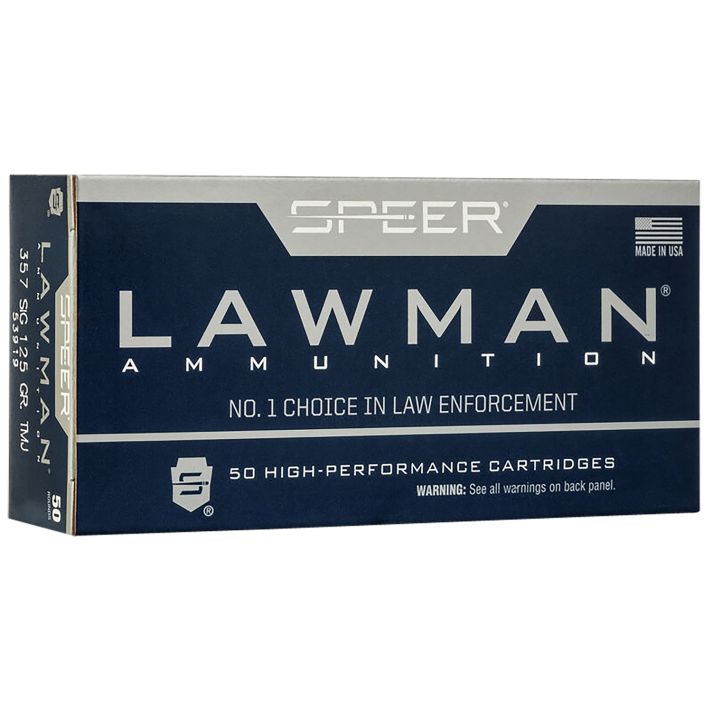 Speer 53919 Lawman357Sig 125gr Total Metal Jacket Flat Nose 50 Per Box/20 Case