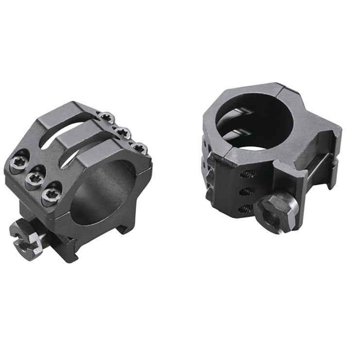 Weaver Mounts 48349 Six-Hole Skeleton RingsMatte Black 1" Medium