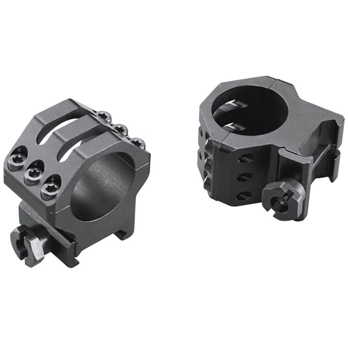 Weaver Mounts 48350 Six-Hole Skeleton RingsMatte Black 1" High