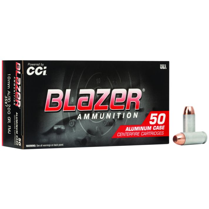 CCI 3597 Blazer Handgun 10mmAuto 200gr Total Metal Jacket 50 Per Box/20 Case
