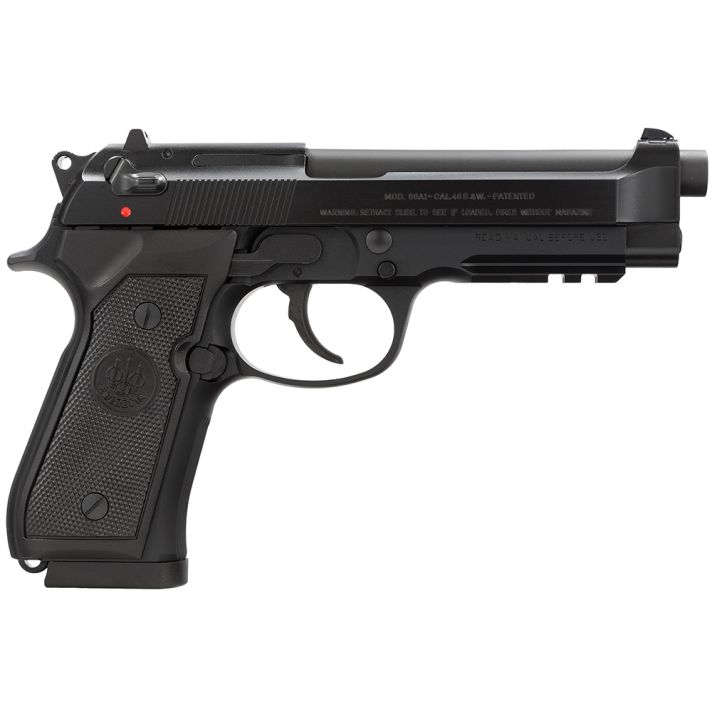 Beretta USA J9A4F10 96A140 S&W 4.90" Barrel 12+1, Black Bruniton Alloy Frame, Serrated Steel Slide & Polymer Grip