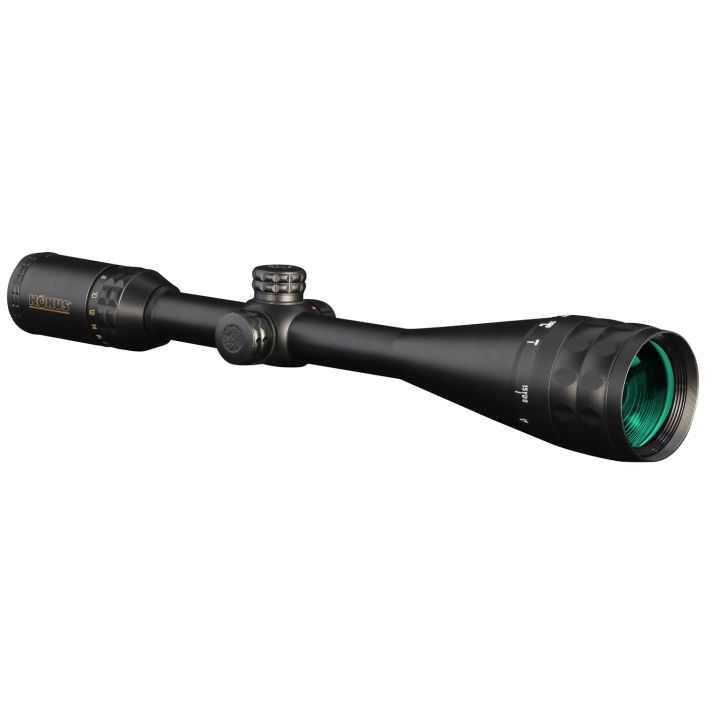 Konus 7274 KonusPro-Plus Long Range Matte Black 6-24x50mm AO 1" Tube Dual Illuminated (Blue/Red) Engraved Crosshair w/Dot Reticle