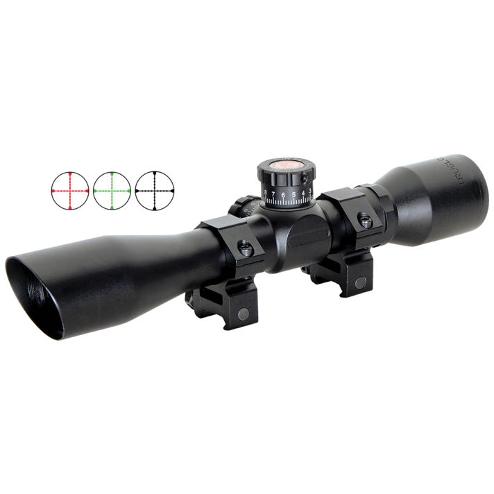 Truglo TG8504BT Tru-Brite Xtreme Compact Tactical 4x 32mm Obj 20.79 ft @ 100yds FOV 1" Tube Black Finish Mil-Dot