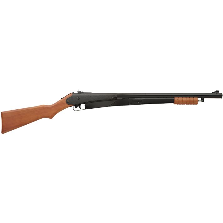 Daisy 25 Model 25 Youth Spring Piston 177 50 Shot Black Smooth Bore Barrel, Black Receiver, Hardwood Stock, Crossbolt Trigger Block Safety
