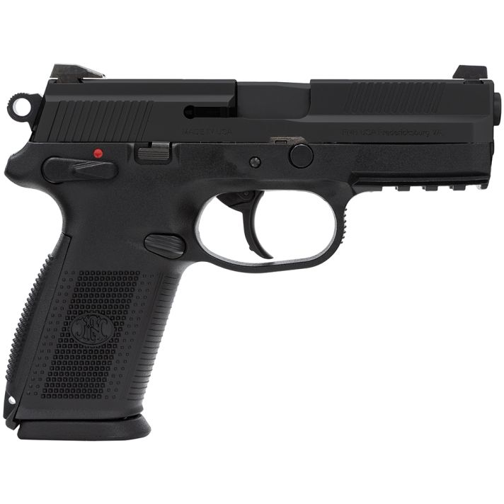 FN 66822 FNX9mm Luger 17+1 4" Black Steel Barrel, Matte Black Serrated Steel Slide, Matte Black Polymer Frame w/Picatinny Rail, Black Interchangeable Backstrap Grip, Ambidextrous